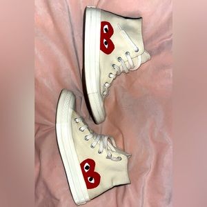 Cream CDG Converse